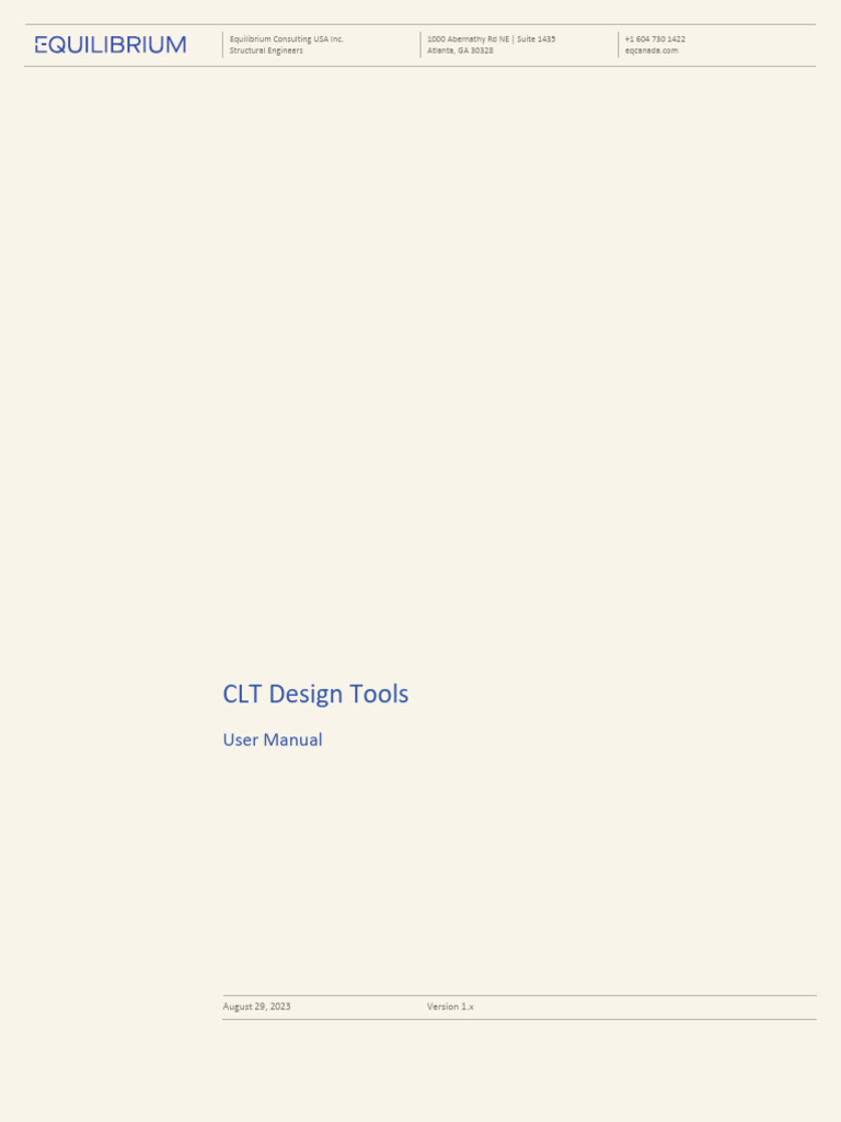 CLT Design Tools User Manual | PDF | Bending | Buckling