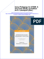 (Download PDF) Interdisciplinary Pedagogy For Stem A Collaborative Case Study 1St Edition Reneta D Lansiquot Eds Online Ebook All Chapter PDF