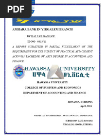 Kaleab G. Internship Report Paper