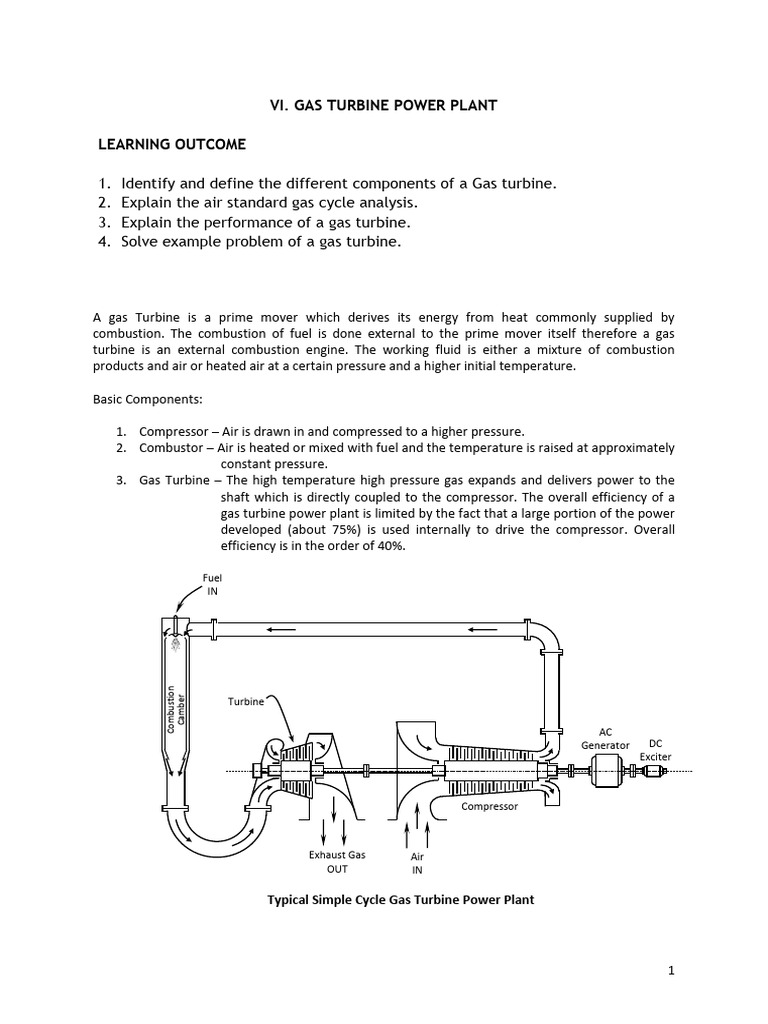 Gas Turbine as Prime Mover Example | PDF | Engines | Gas Turbine