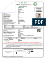 Medium of Test English & Telugu: Filled in Online Application Form