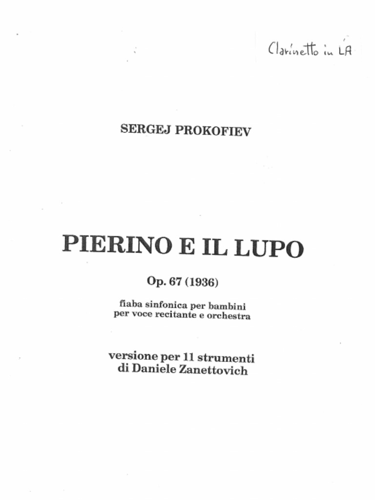Pierino e Il Lupo | PDF