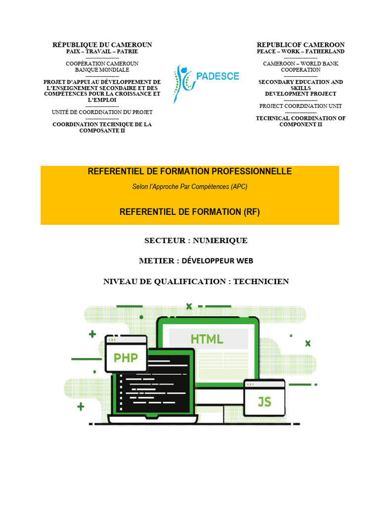 Référentiel de Formation Développeur Web | PDF | Compétence (Ressources ...
