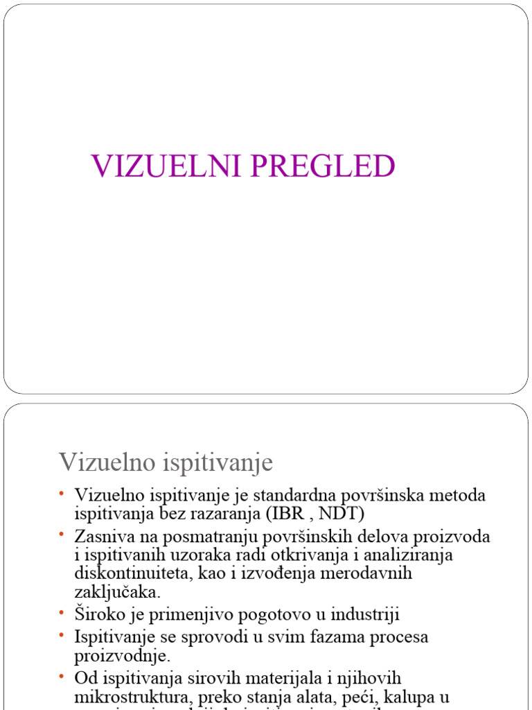 4 Vizuelno Ispitivanje | PDF