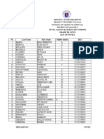 Grade III Ellna List of Pupils