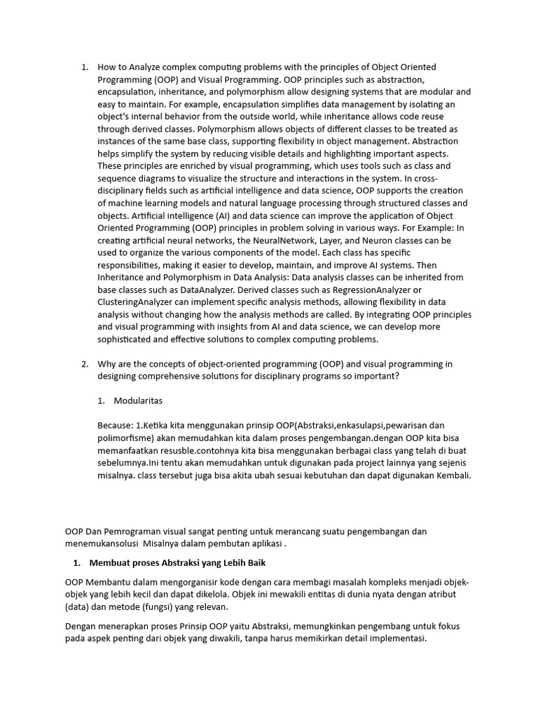 OOP dan Pemrograman Visual untuk Solusi Efektif | PDF | Komputer