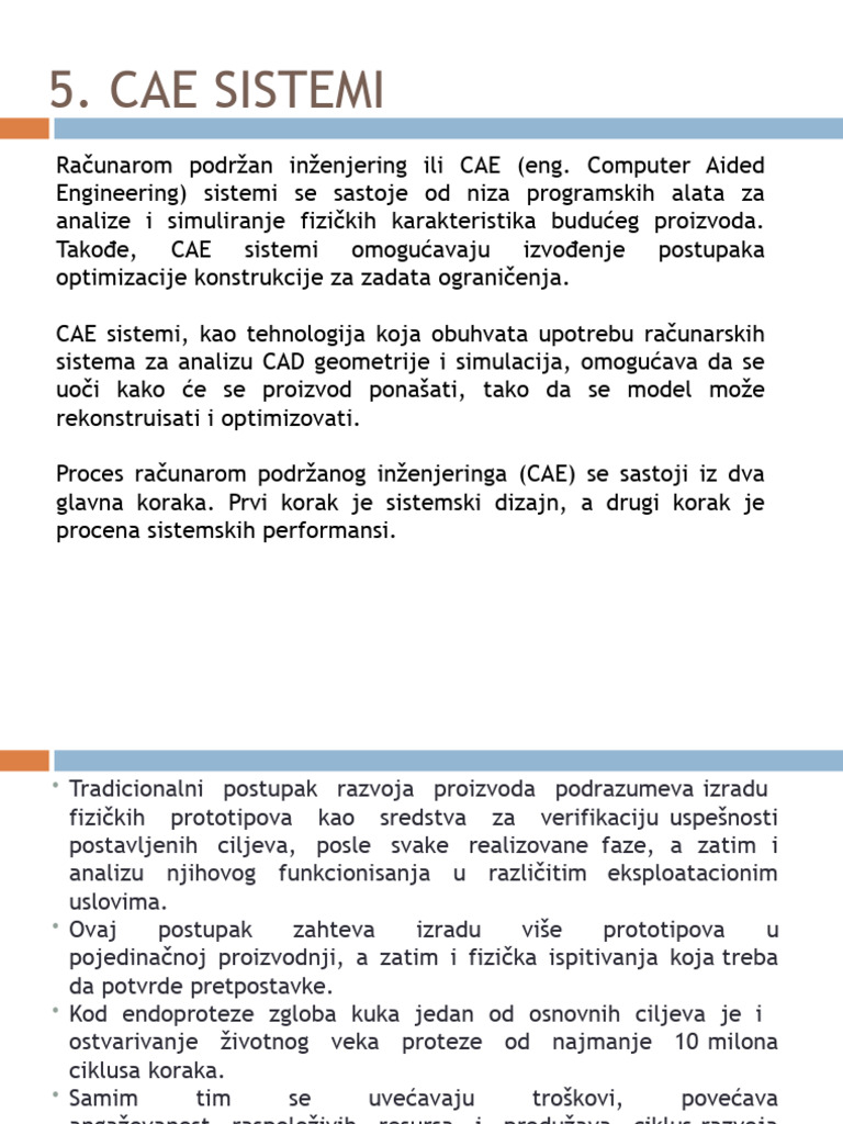 5 - CAE Tehnologije | PDF