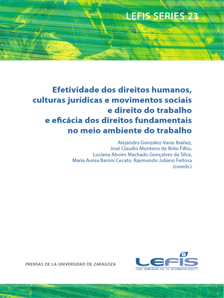 Vol 23 efetividade dos dir humanos e dir do trabalho e eficacia pdf