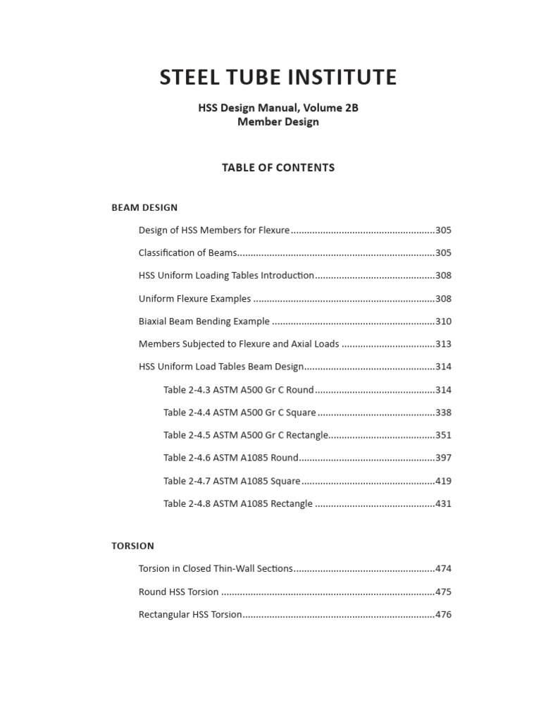 HSS Beam Design and Torsion Guide | PDF