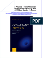 (Download PDF) Covariant Physics From Classical Mechanics To General Relativity and Beyond 1St Edition Moataz H Emam Online Ebook All Chapter PDF