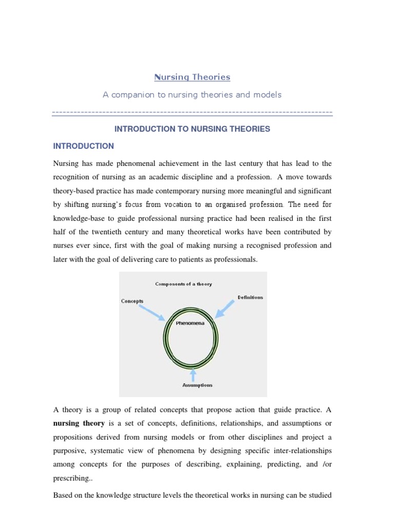 Overview of Nursing Theories and Models | PDF | Theory | Nursing