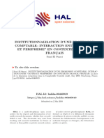 Institutionnalisation D'Une Profession Comptable: Interaction Entre "Centre Et Peripherie" en Contexte Colonial Français