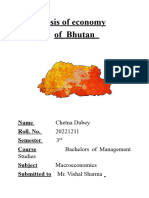 Analysis of Economy of Bhutan