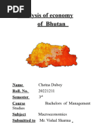 Analysis of Economy of Bhutan