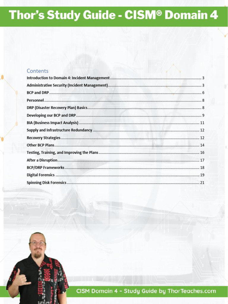Thor's+Study+Guide+ +CISM+Domain+4 | PDF | Disaster Recovery ...