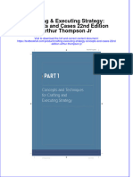 (Download PDF) Crafting Executing Strategy Concepts and Cases 22Nd Edition Arthur Thompson JR Online Ebook All Chapter PDF