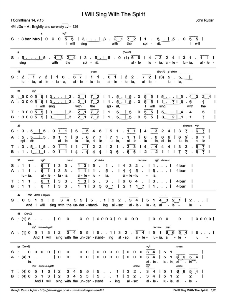 Pdf i will sing with the spirit rutter english compress pdf