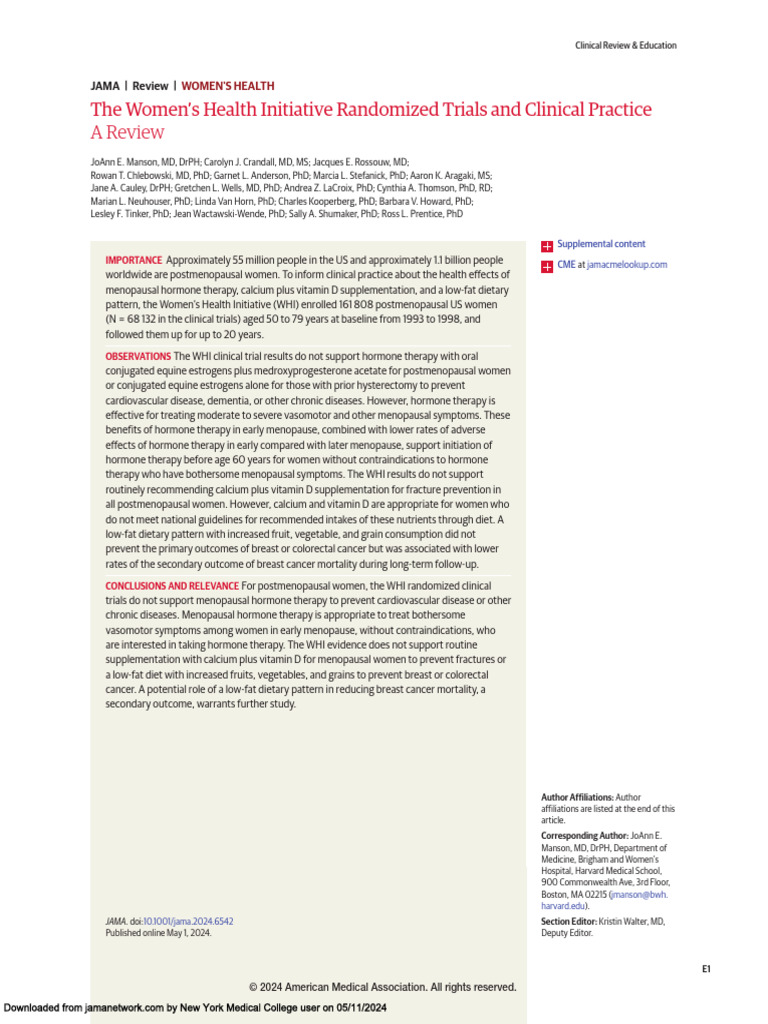 Women's Mental Health Initiative PDF Hormone Replacement Therapy Menopause