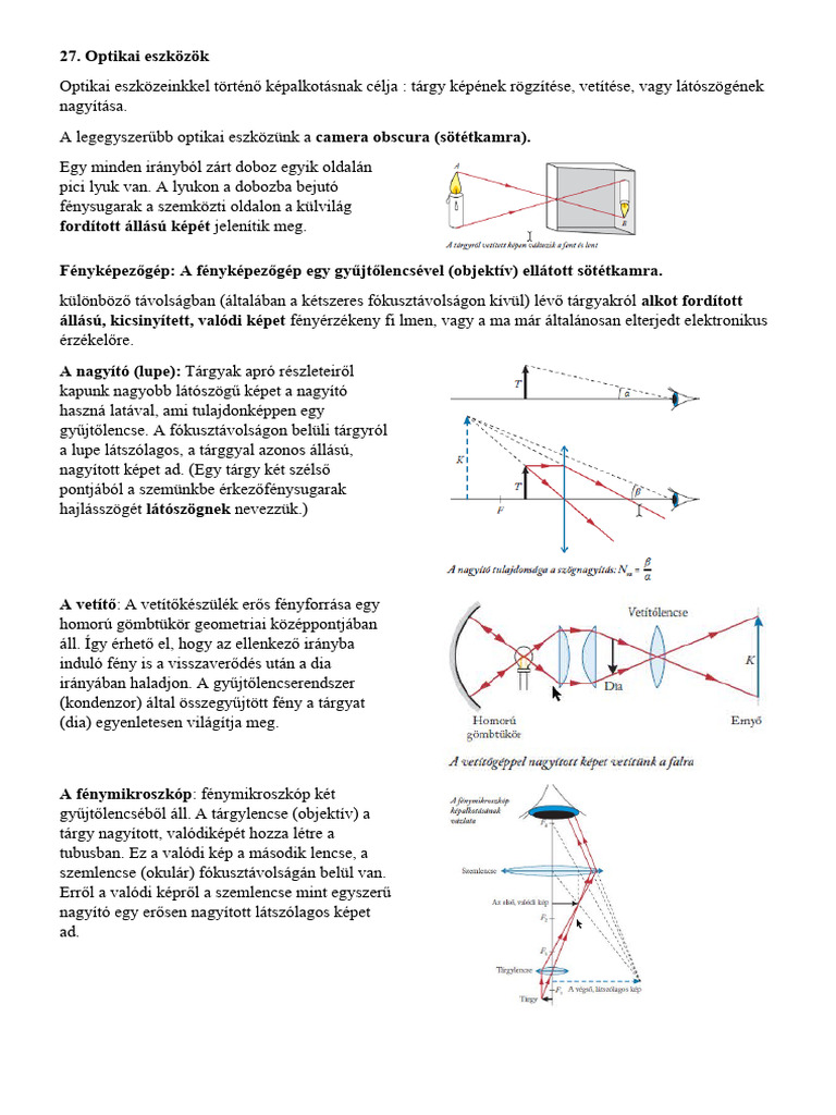 Optikai Eszközök | PDF
