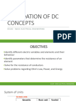 Module 1 - Foundation of DC Concepts, Ohm's Law, Power and Energy