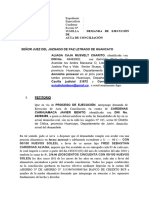 Demanda de Ejecucion de Acta de Conciliacion ALIAGA CAJA RUSVELT CHARITO