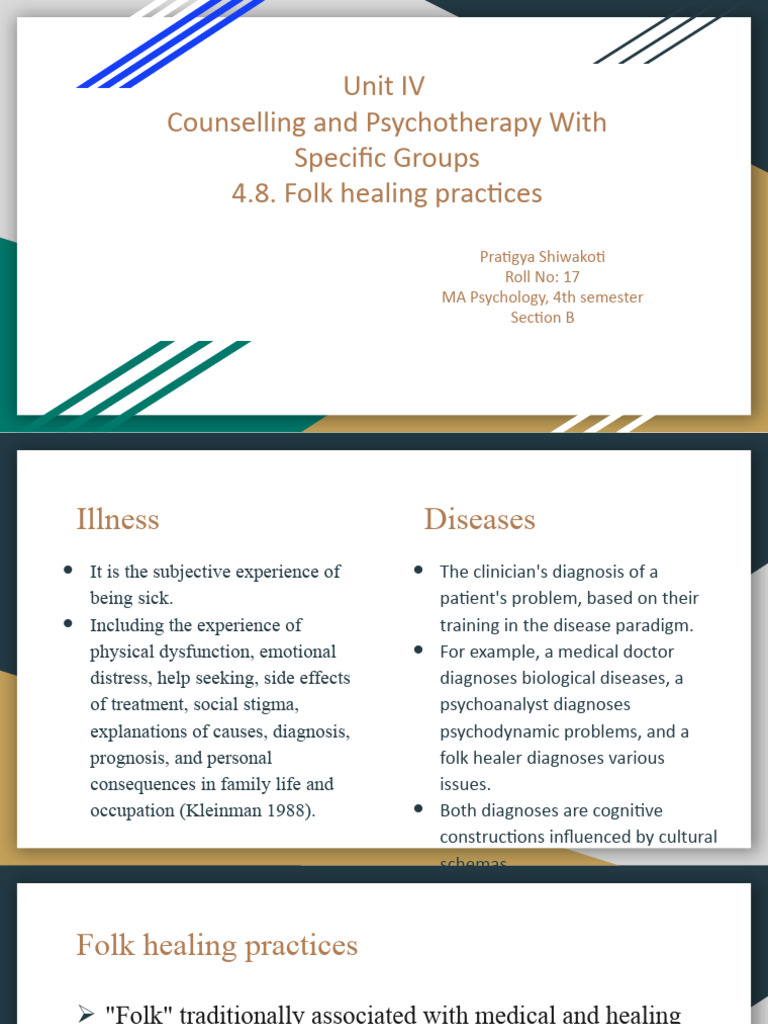 Folk Healing Practices | PDF | Psychotherapy | Clinical Psychology