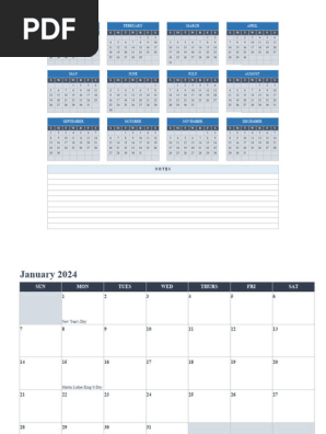 IC 2024 Printable Monthly Calendar Landscape 0