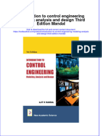 [Download pdf] Introduction To Control Engineering Modeling Analysis And Design Third Edition Mandal online ebook all chapter pdf 