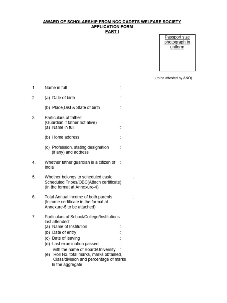 CWS Scholarships Form | PDF | Magistrate | Government