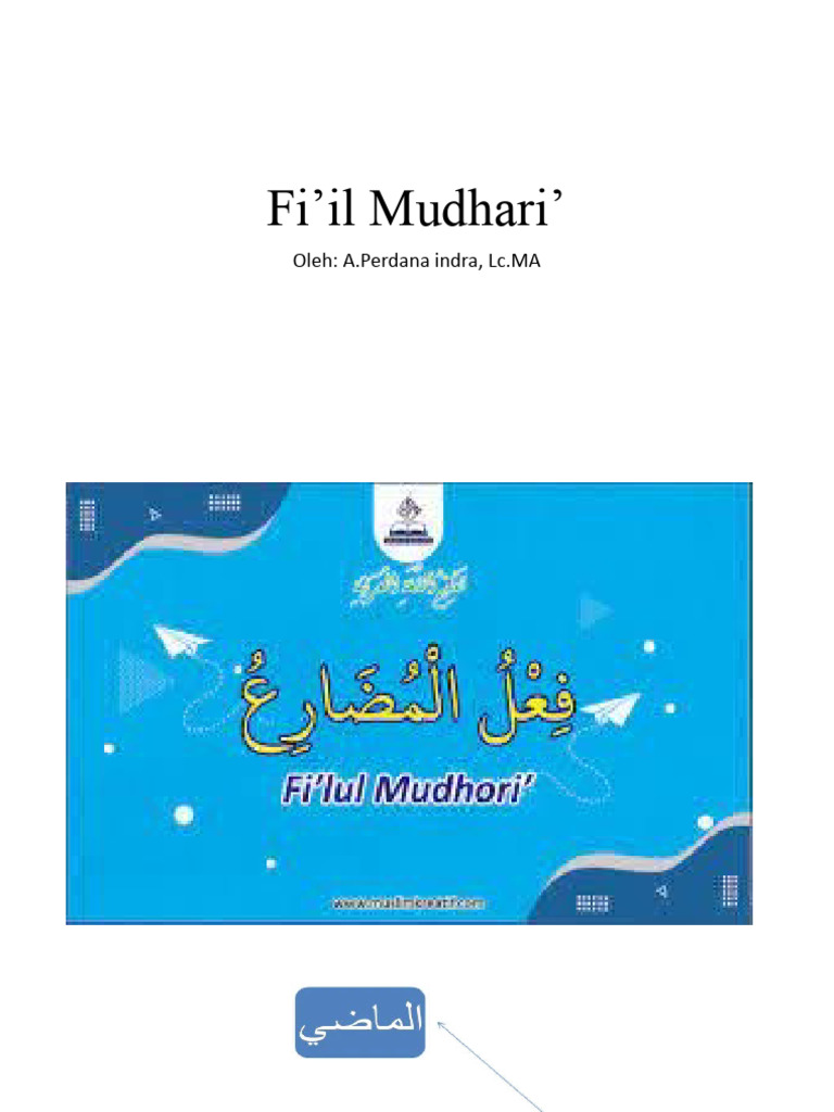 Contoh Fi'il Mudhari dalam Kalimat | PDF