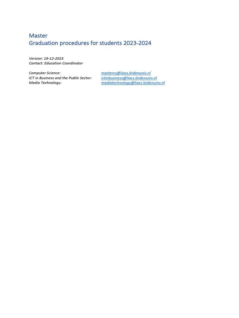 Master Graduation Procedures 2023-2024 | PDF | Thesis | Turnitin