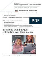 Blockout' Trend Targets Celebrities Over Gaza Silence - Arab News