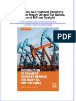 (Download PDF) Introduction To Enhanced Recovery Methods For Heavy Oil and Tar Sands Second Edition Speight Online Ebook All Chapter PDF