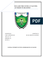 PATENT POLITICS AND THE COVID-19 VACCINE