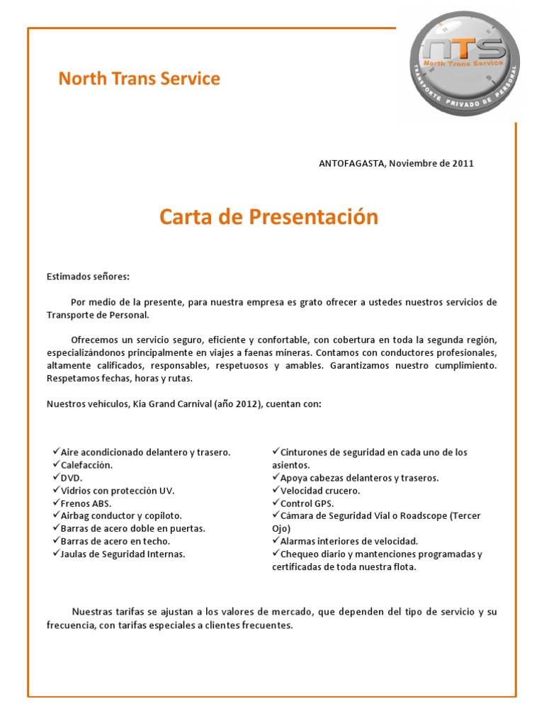 Carta de Presentación