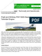Pratt and Whitney PW1100G Geared Turbofan Engine