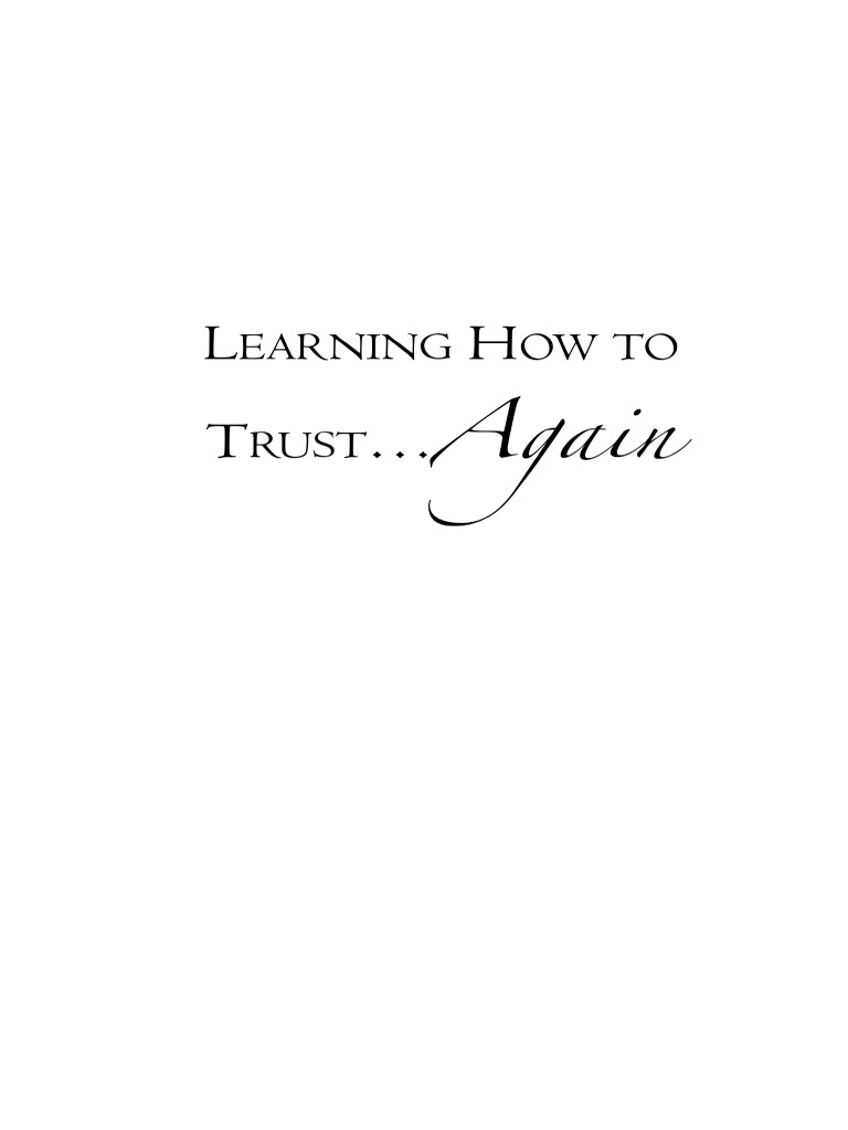 Learning how to trust again pdf david king james version