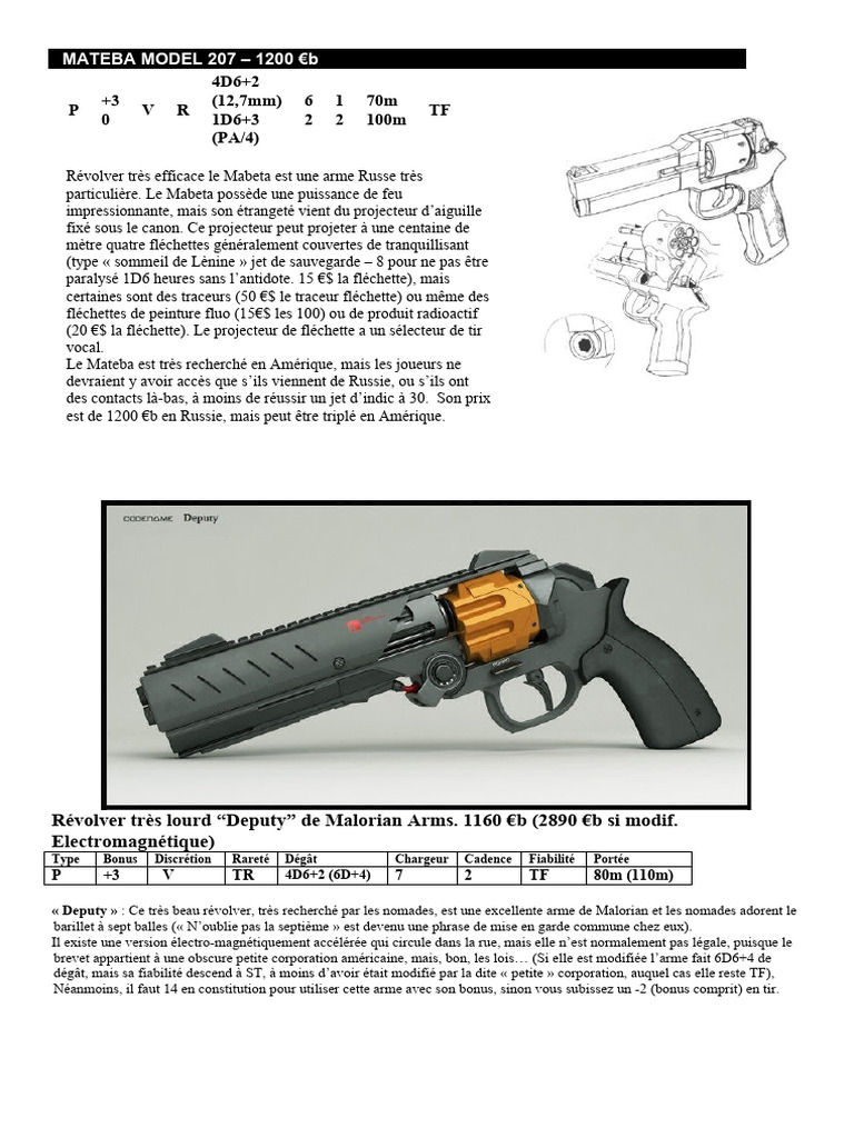Armes à feu: Révolvers et Pistolets Tranquillisants | PDF | Composants ...