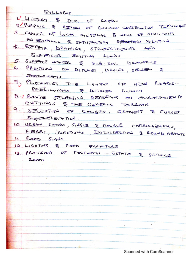 Highway Engineering Notes | PDF