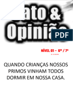 Fato X Opinião Nível 01