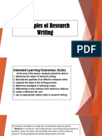 Principles of Research Writing