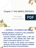 Session 6 - THE SIMPLE SENTENCE