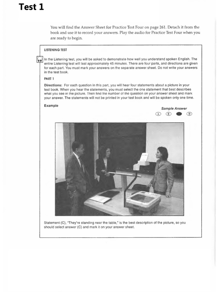 Test 1 N I B L P TOEIC Cô Hoàng Anh | PDF