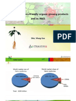 Justification of Eco-Friendly Organic Ginseng Products and Its R&D