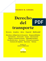 Derecho Del Transporte. 2018. Francisco Losada