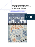 [Download pdf] Financial Stabilization In Meiji Japan The Impact Of The Matsukata Reform 1St Edition Steven J Ericson online ebook all chapter pdf 