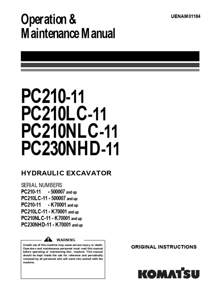 PC210LC 11 | PDF | Safety