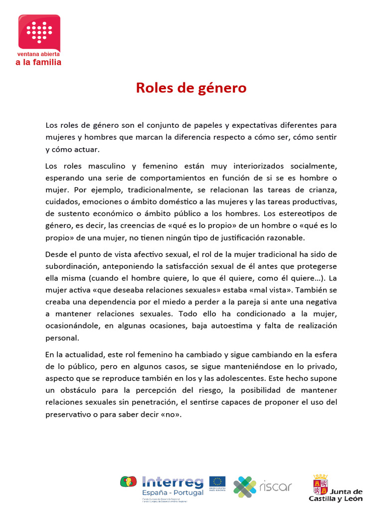 Estereotipos y Roles de Género | PDF | Mujer | Género