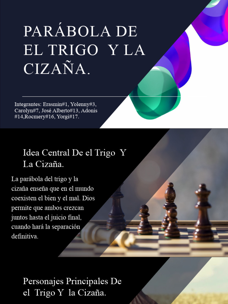 Parábola del Trigo y la Cizaña: Bien y Mal | PDF | Religión y ...