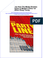 [Download pdf] The Party Line How The Media Dictates Public Opinion In Modern China 1St Edition Doug Young online ebook all chapter pdf 